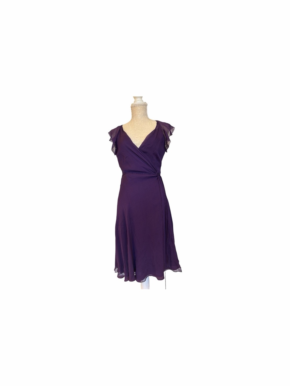 Diane Von Furstenberg Deep Purple Wrap Midi Dress